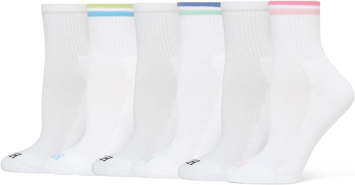 HUE Women's Mini Crew Sock 6-pack