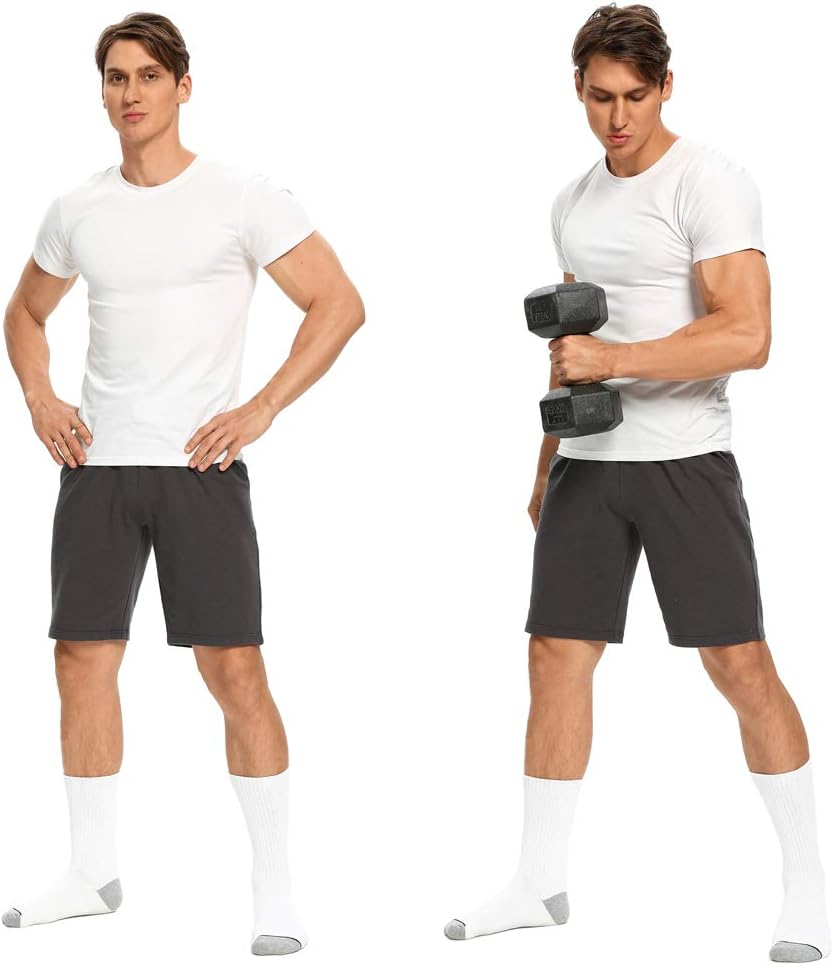 EnerWear 10P Pack Unisex Cotton Moisture Wicking Cushion Crew Socks