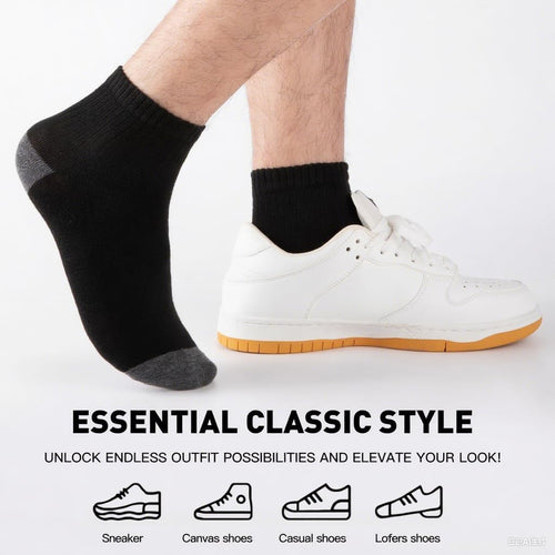 20 Pairs Ankle Socks For Men - Mens Socks Size 8-12/12-16 Thin Casual Bulk Socks