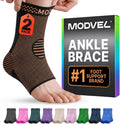 Modvel Foot & Ankle Brace Socks for Sprained Ankle Compression Sleeve - Foot Support for Women & Men - Tendonitis & Arthritis Ankle Brace Sports Running, Torn Ligaments & Women Stabilizing Ankle Wrap