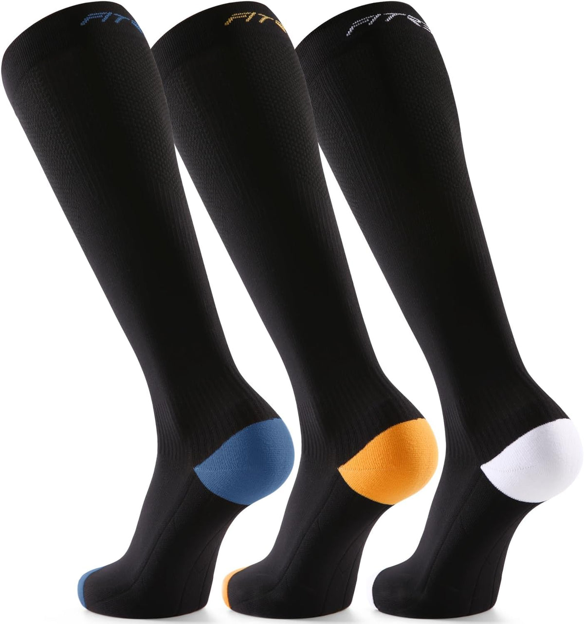 FITRELL 3 Pairs Compression Socks for Women and Men 20-30mmHg-Circulation Support Socks