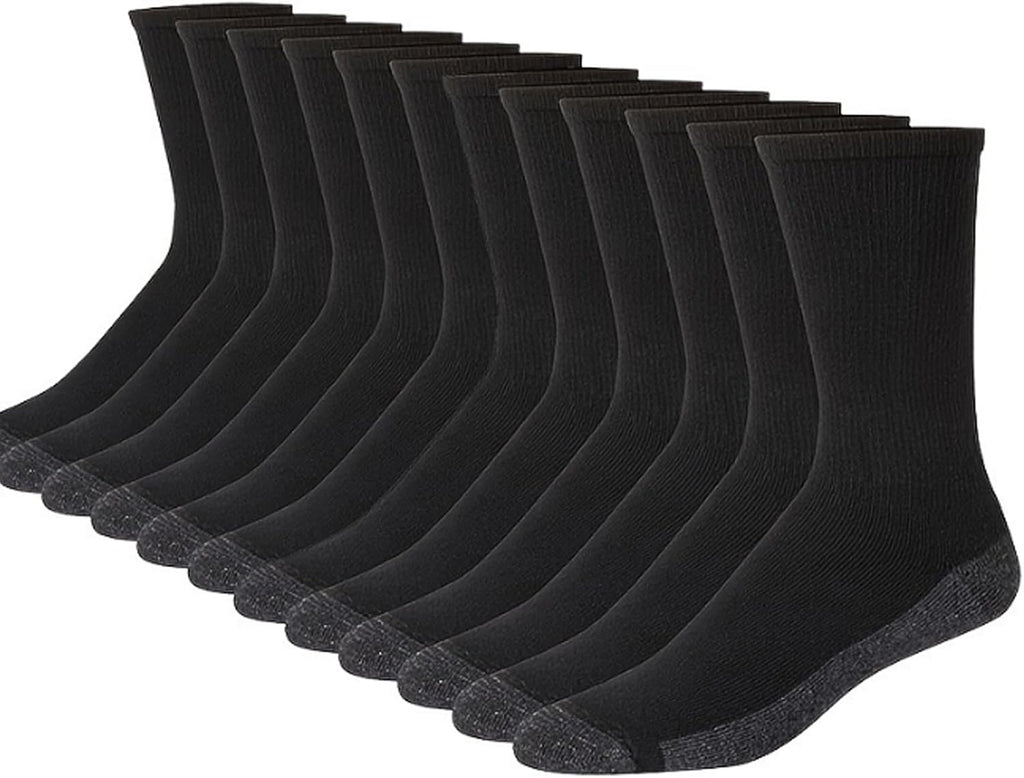 20 Pairs Crew Athletic Socks for Men Moisture Wicking Cushion Crew Socks for Sport Running Traveling