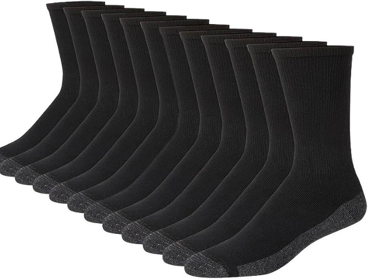 20 Pairs Crew Athletic Socks for Men Moisture Wicking Cushion Crew Socks for Sport Running Traveling