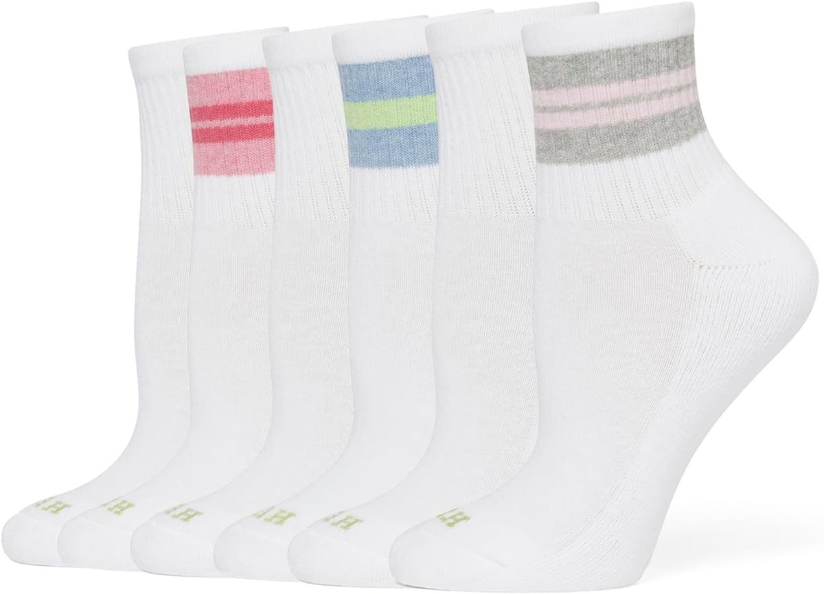 HUE Women's Mini Crew Sock 6-pack