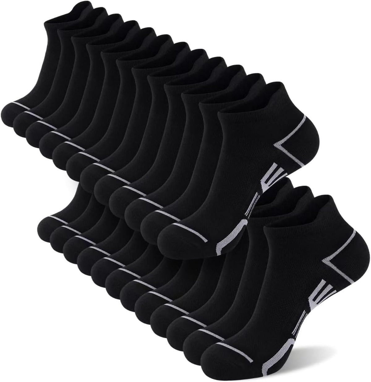 shnn 12 Pairs Mens Ankle Socks Athletic Casual Low Cut Short Socks for Men