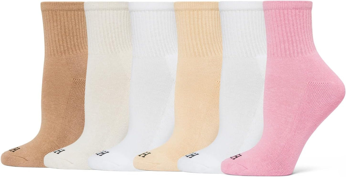 HUE Women's Mini Crew Sock 6-pack