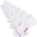 Heatuff 7 Pairs Womens Ankle Socks Athletic Cushioned Anti-Blister Running Low Cut Socks with Tab