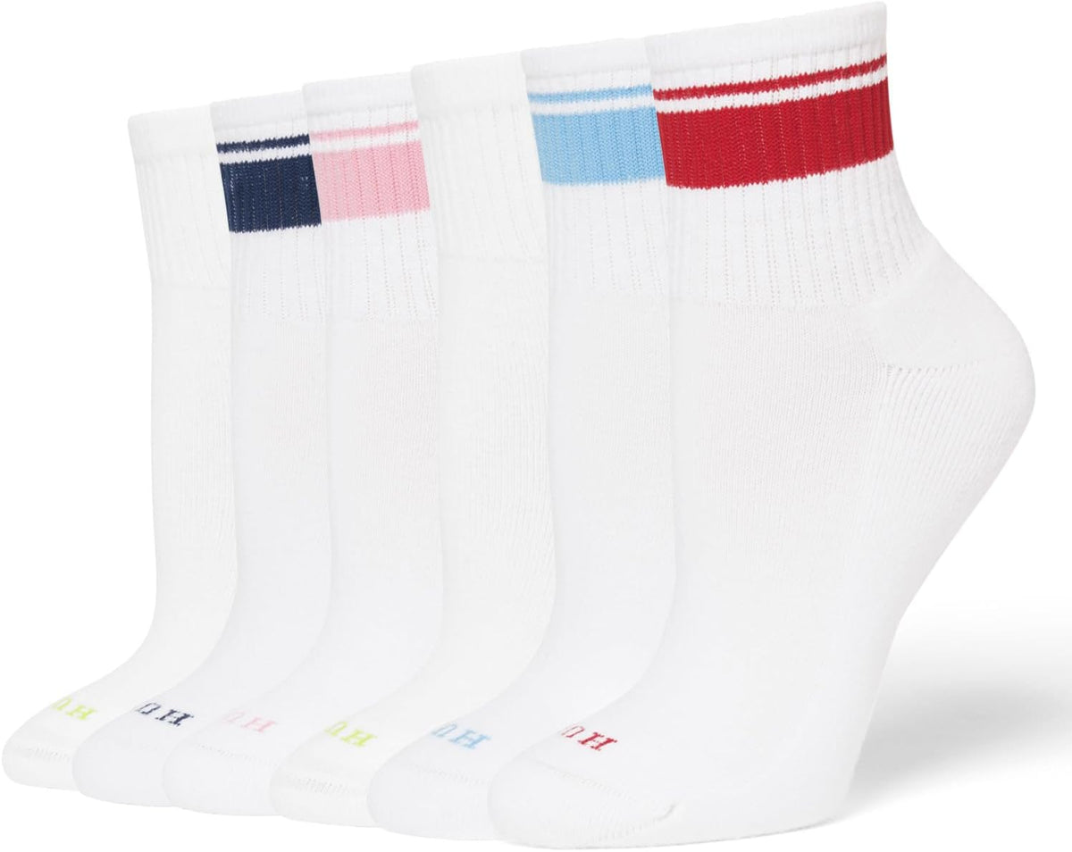 HUE Women's Mini Crew Sock 6-pack