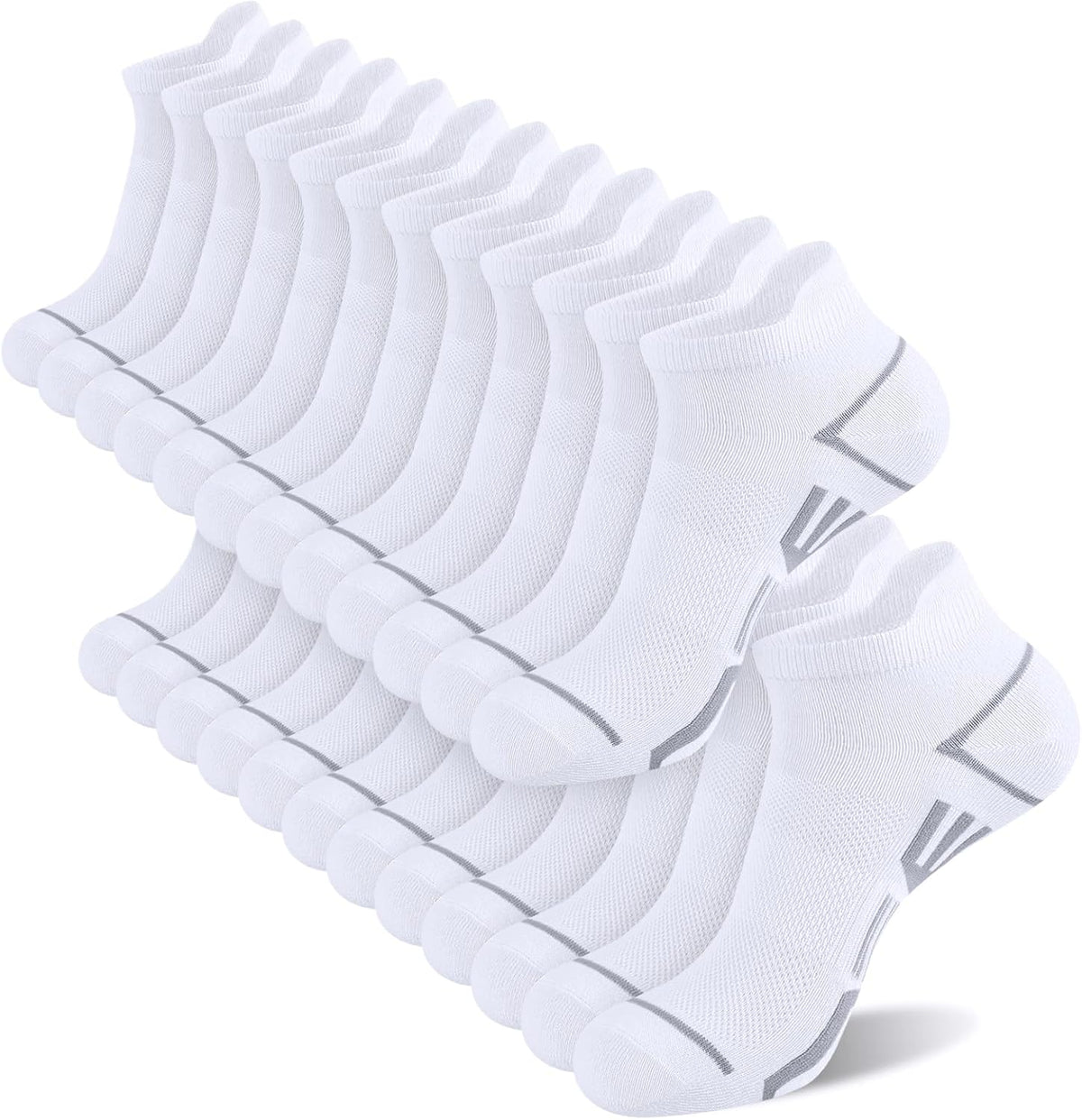 shnn 12 Pairs Mens Ankle Socks Athletic Casual Low Cut Short Socks for Men