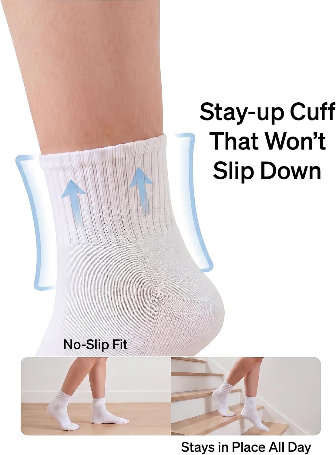 HUE Women's Mini Crew Sock 6-pack