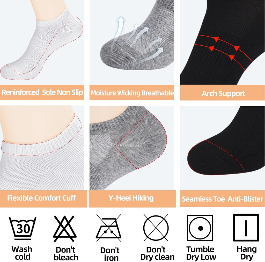 Corlap 12Pairs Womens Ankle Socks,Thin Low Cut No Show Lightweight Athletic