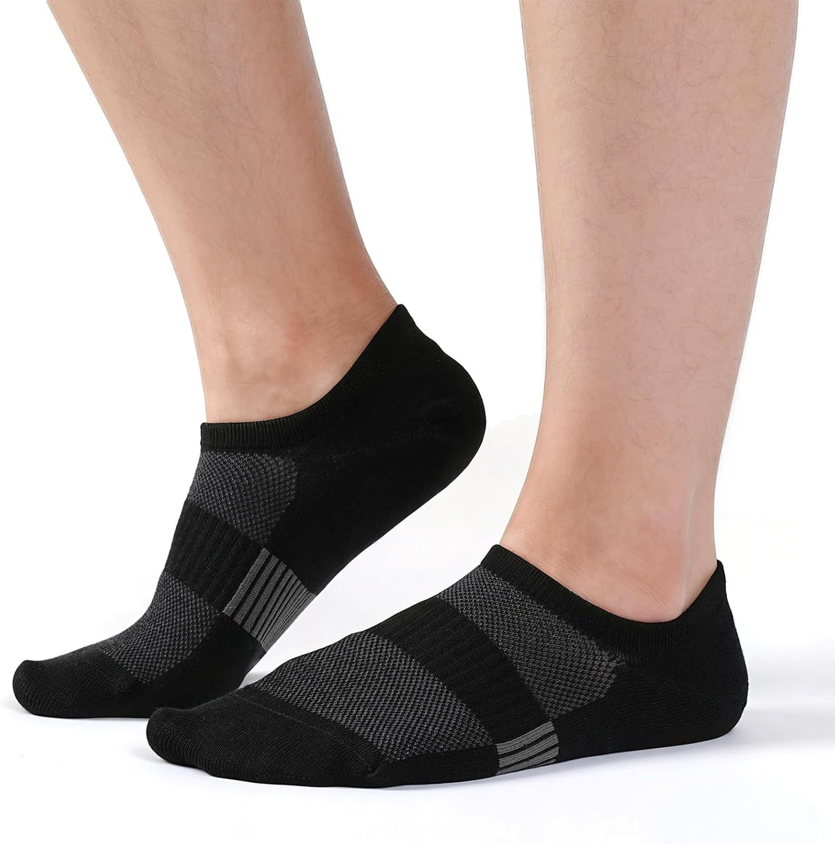 No Show Socks Men, Breathable Bamboo Rayon Low Cut Footies 6 Pairs