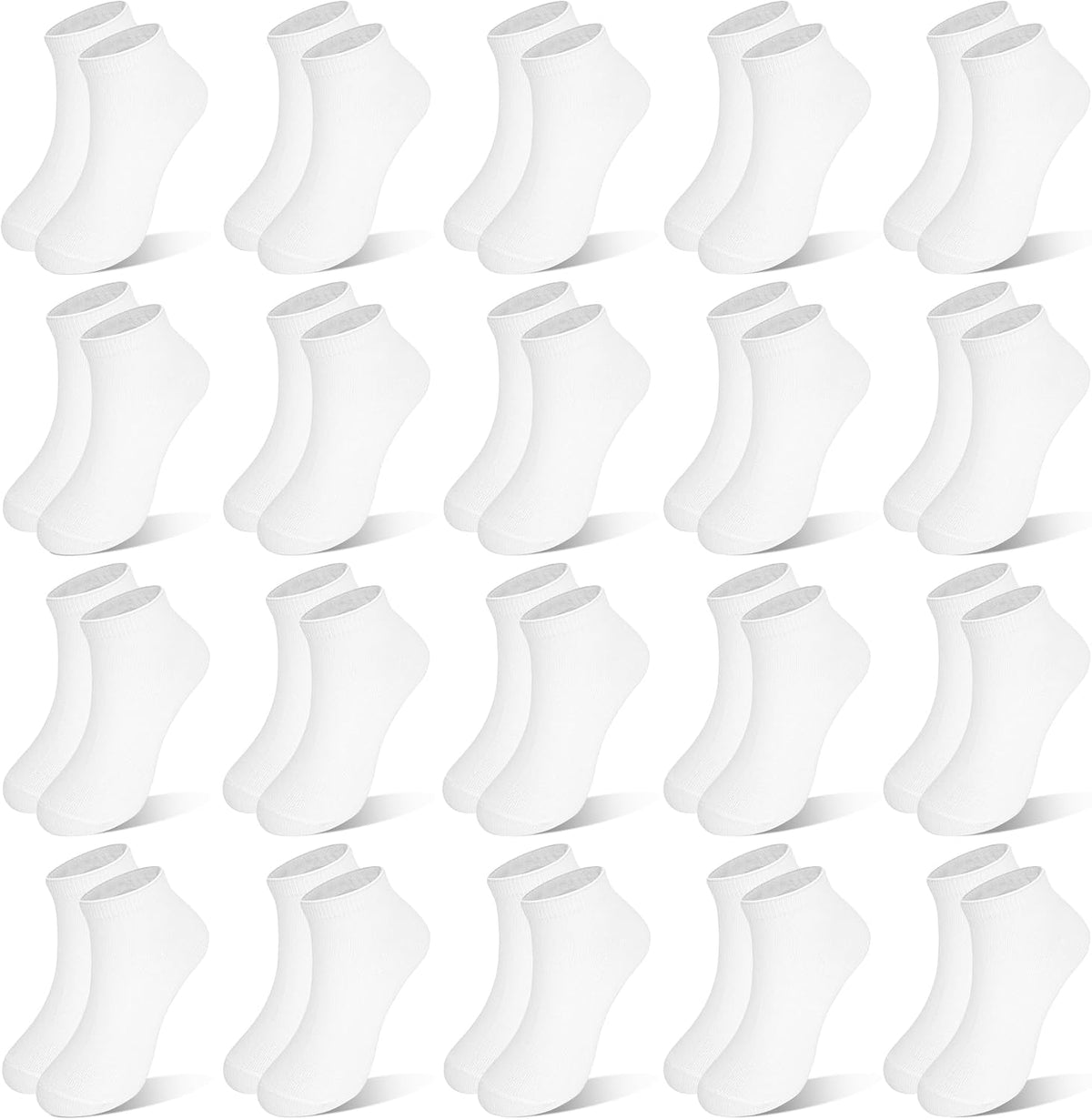 ZERULETS Kids Socks, 20 Pairs Boys Girls Low Cut Ankle Socks 1-13 Years