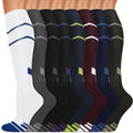 Copper Compression Socks 15-20 mmHg for Men & Women 8 Pairs – Circulation Support for Nurses, Travel, Running, Hiking, Soccer