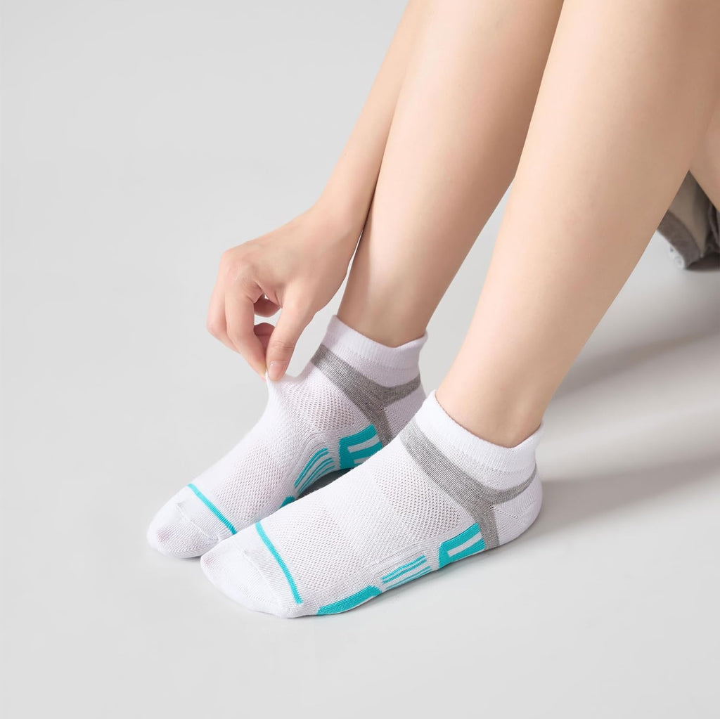 shnn 15 Pairs Womens Ankle Socks Lightweight Breathable Casual Low Cut Socks for Women With Heel Tab