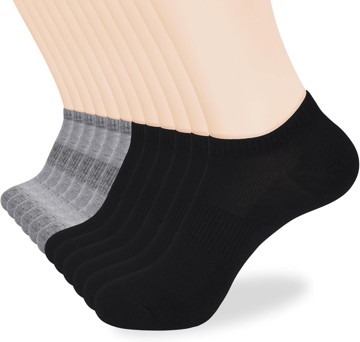 Corlap 12Pairs Womens Ankle Socks,Thin Low Cut No Show Lightweight Athletic