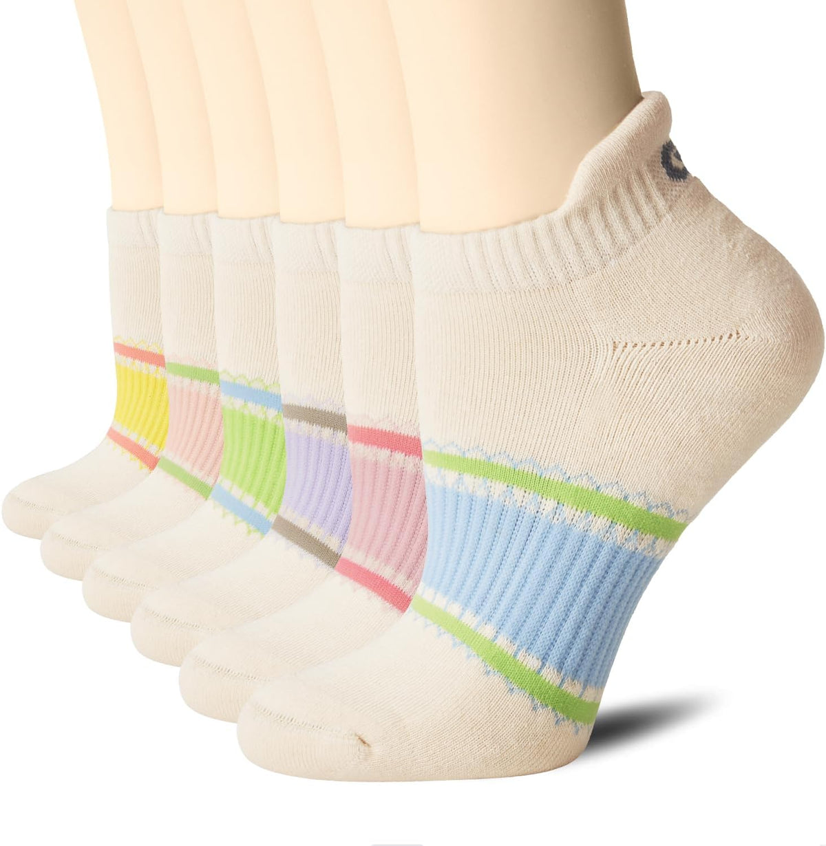 CS CELERSPORT 6 Pairs Ankle Athletic Running Socks Low Cut Sports Tab Socks for Men and Women
