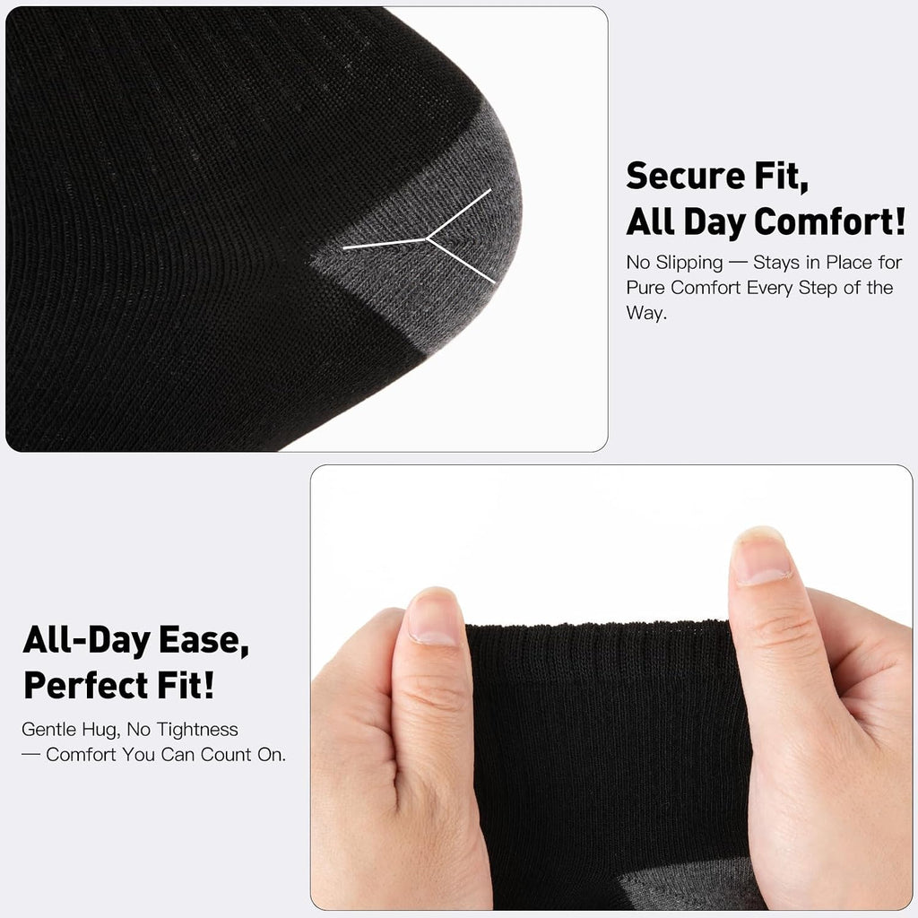 20 Pairs Ankle Socks For Men - Mens Socks Size 8-12/12-16 Thin Casual Bulk Socks