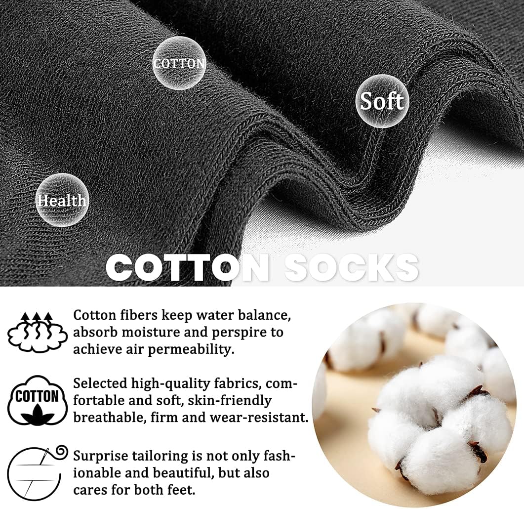 CHARKING 8 Pairs Ankle Socks for Women - Non Slip Cotton No Show Low Cut Casual Socks