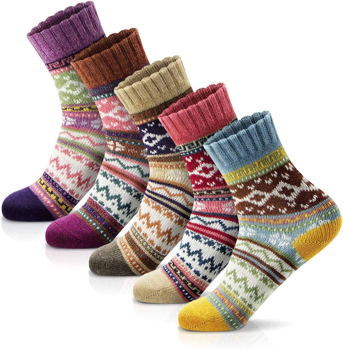 FYC Socks for Women Winter Thick Warm Wool Socks Cozy Crew Christmas Gift