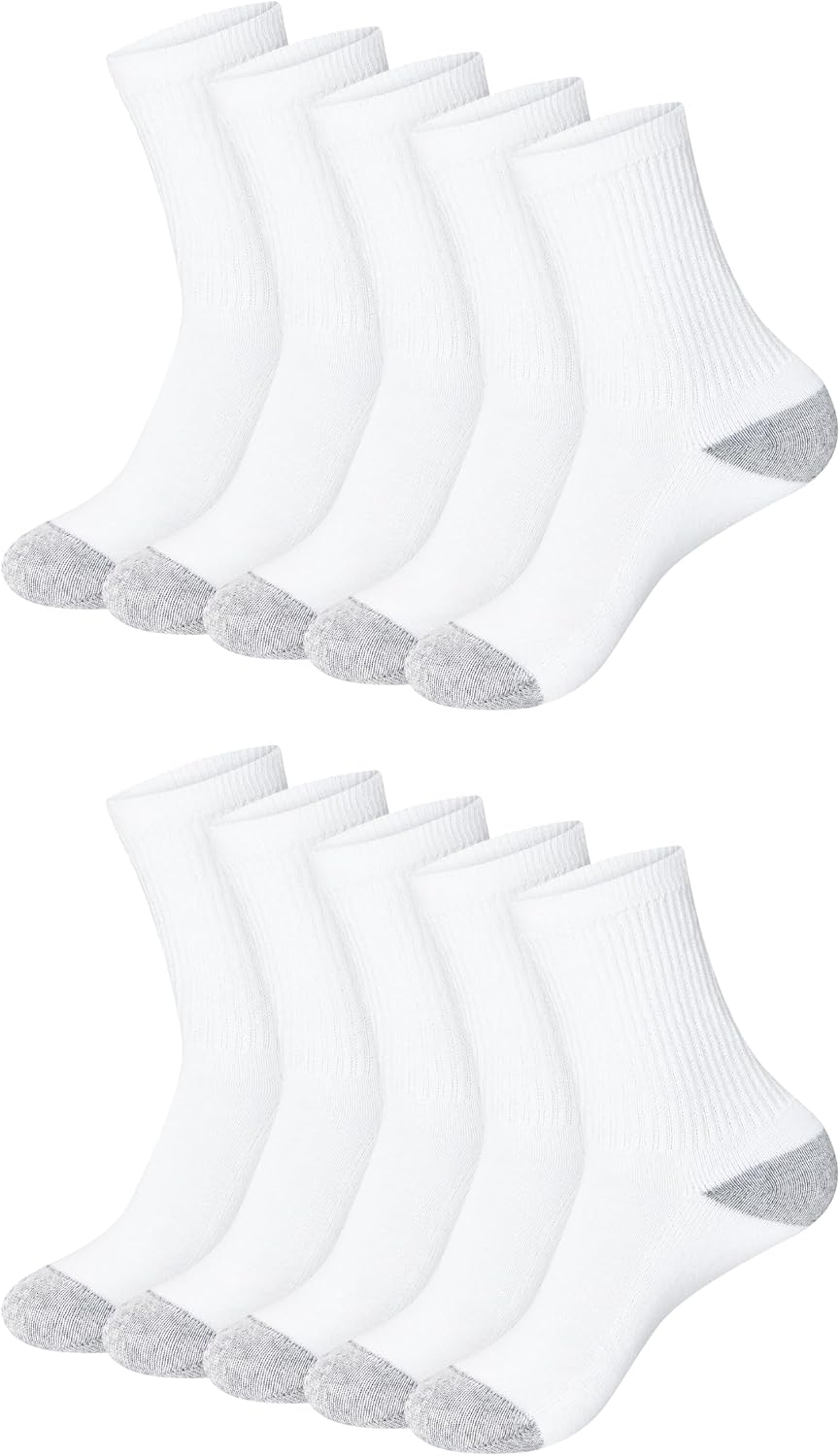Hanes Women's Cushioned Athletic Ankle Socks (10-Pack)
