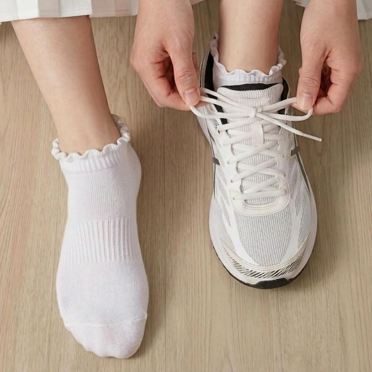 6 Pairs No Show Socks for Women Ruffle Socks Cute Ankle Socks