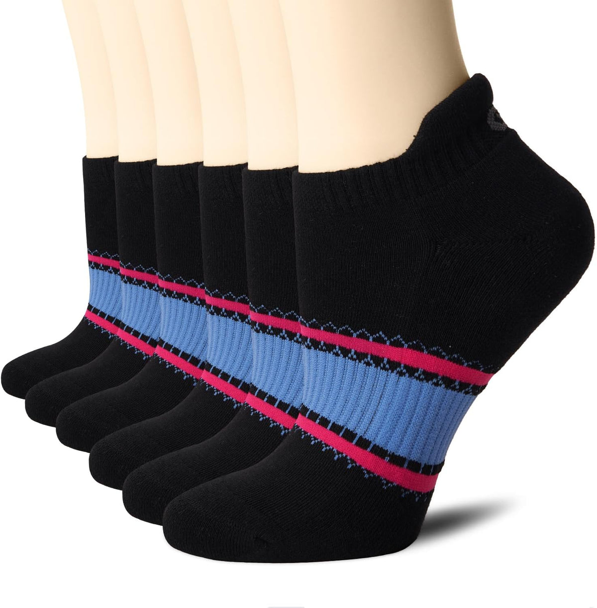 CS CELERSPORT 6 Pairs Ankle Athletic Running Socks Low Cut Sports Tab Socks for Men and Women