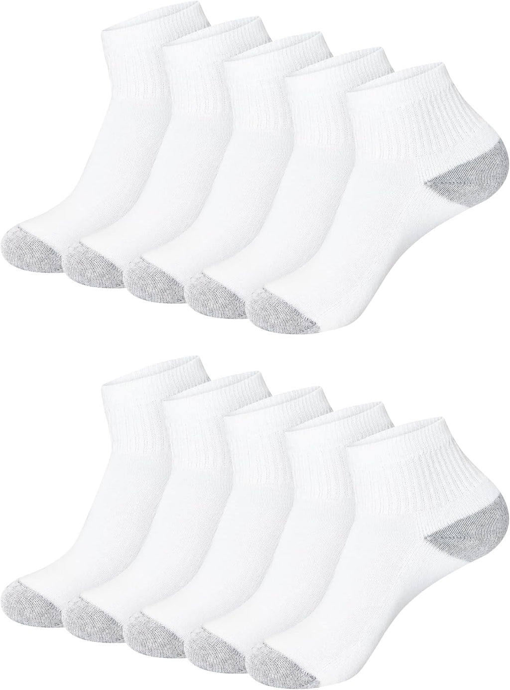 Hanes Women's Cushioned Athletic Ankle Socks (10-Pack)