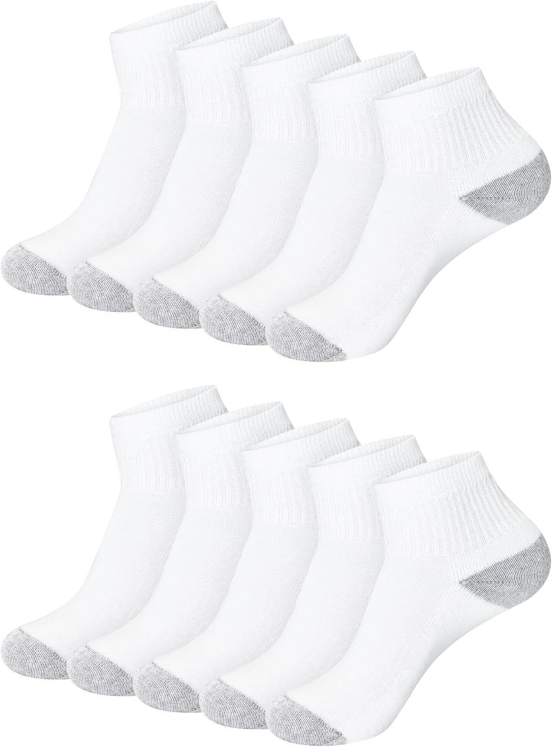 Hanes Women's Cushioned Athletic Ankle Socks (10-Pack)