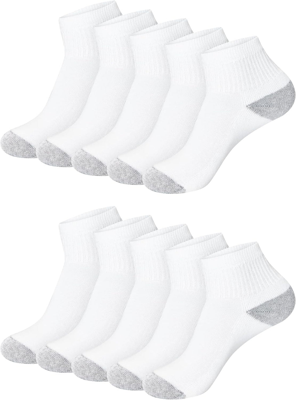Hanes Women's Cushioned Athletic Ankle Socks (10-Pack)