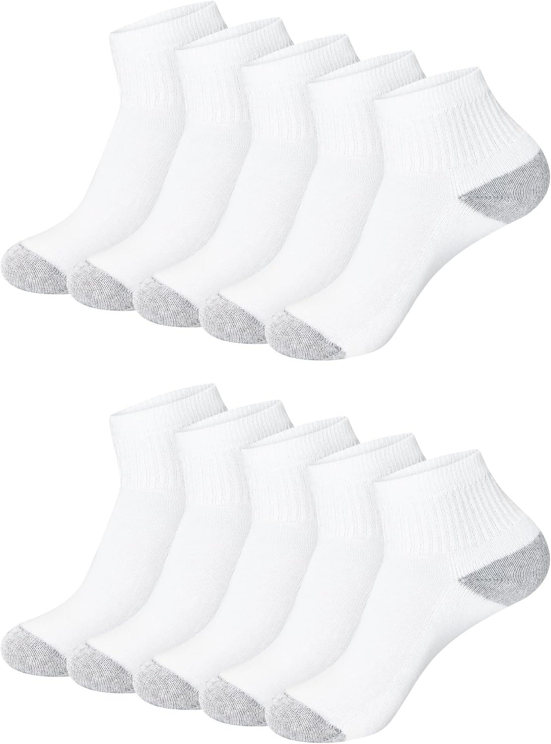 Hanes Women's Cushioned Athletic Ankle Socks (10-Pack)