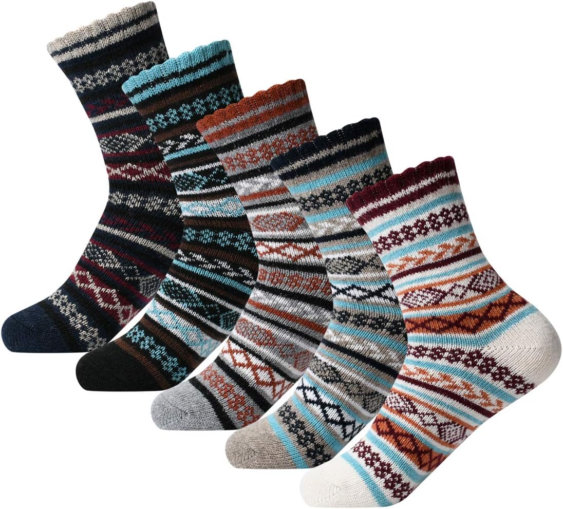 FYC Socks for Women Winter Thick Warm Wool Socks Cozy Crew Christmas Gift