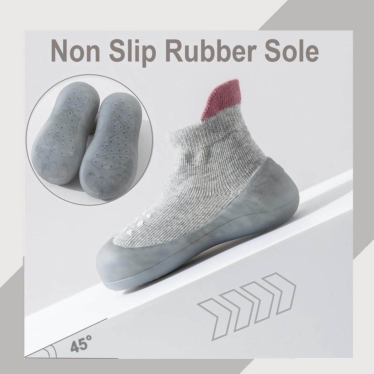 Hstyle Baby Sock Shoes Toddler Boys Walking Shoes Infant Slippers Sneakers