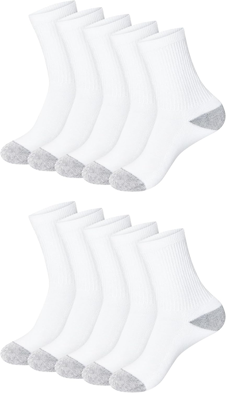 Hanes Women's Cushioned Athletic Ankle Socks (10-Pack)