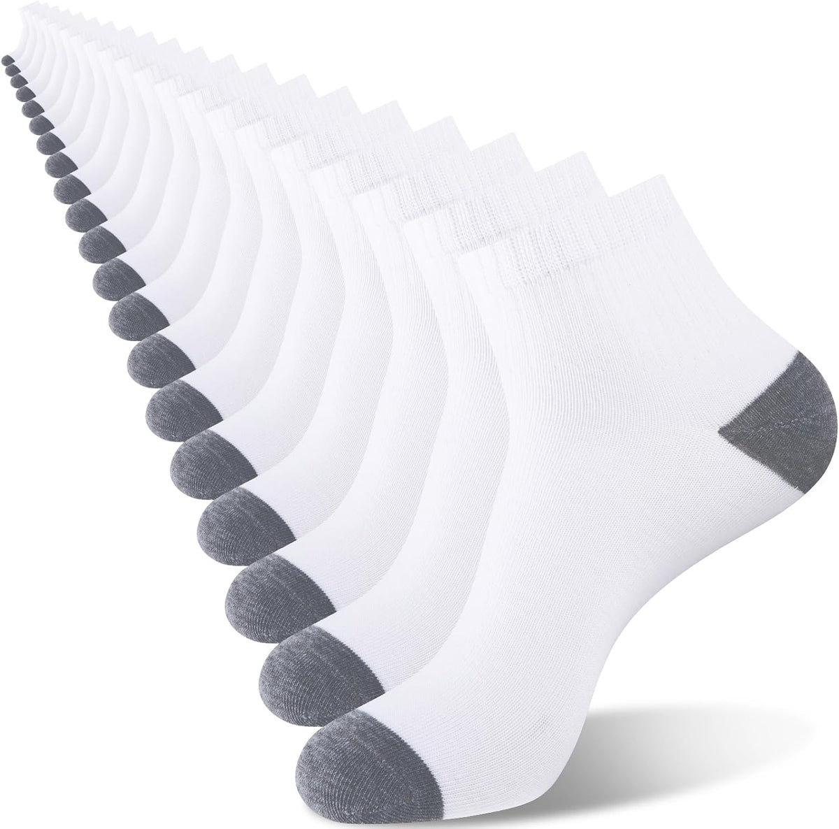 20 Pairs Ankle Socks For Men - Mens Socks Size 8-12/12-16 Thin Casual Bulk Socks