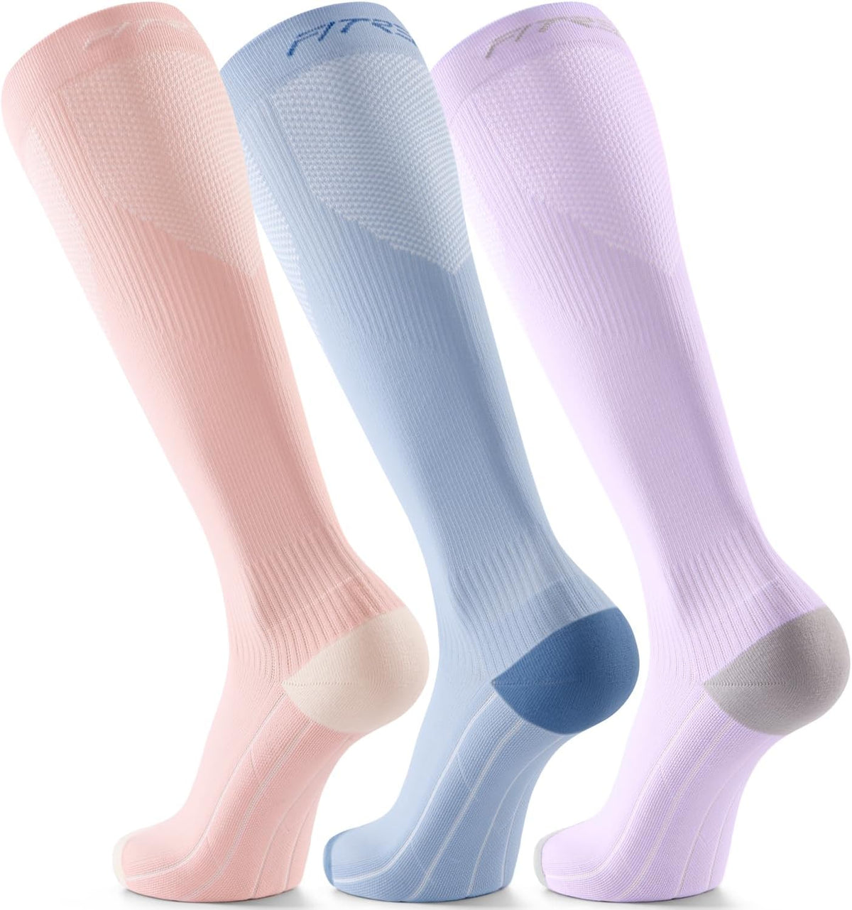 FITRELL 3 Pairs Compression Socks for Women and Men 20-30mmHg-Circulation Support Socks