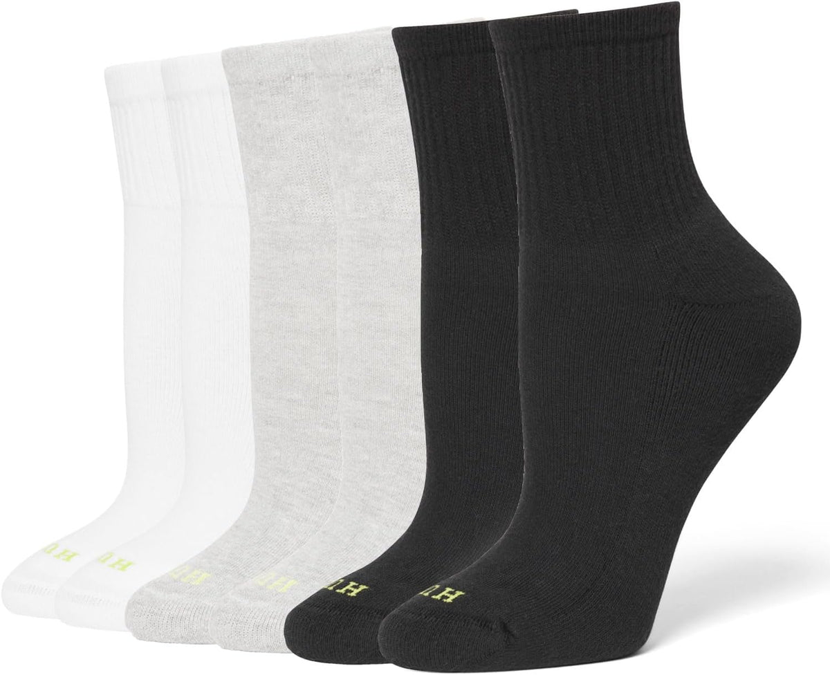 HUE Women's Mini Crew Sock 6-pack