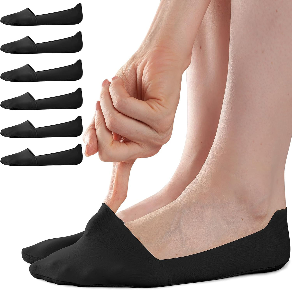 Sofier No Show Socks Womens,6 Pairs Non Slip Low Cut Invisible Liner