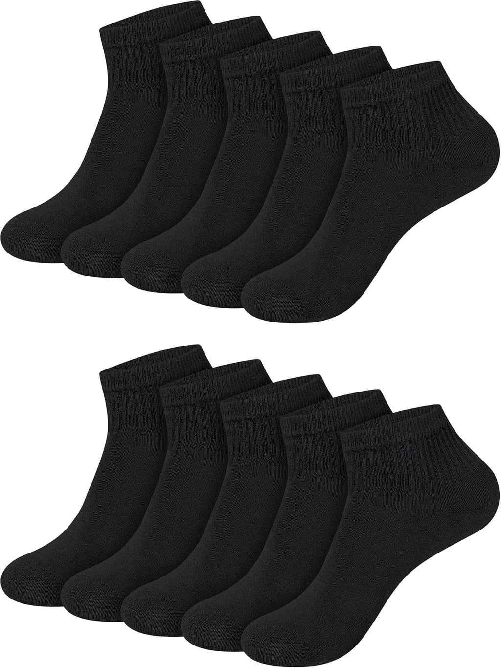 Hanes Women's Cushioned Athletic Ankle Socks (10-Pack)