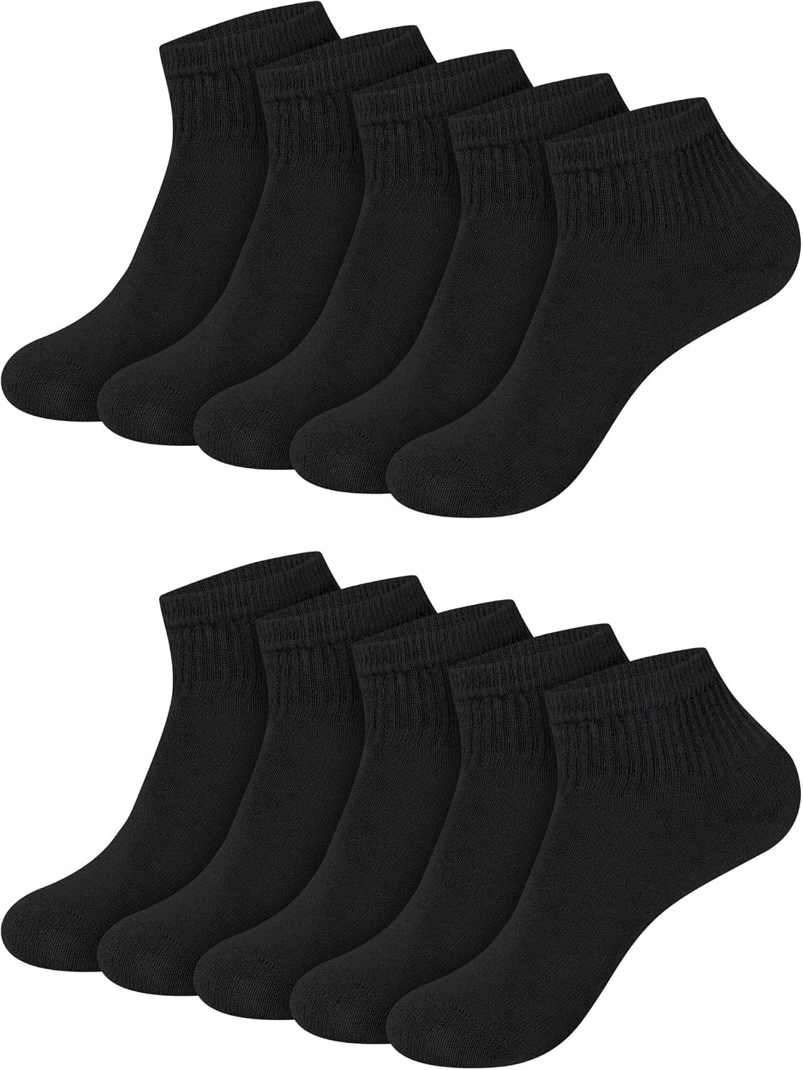 Hanes Women's Cushioned Athletic Ankle Socks (10-Pack)