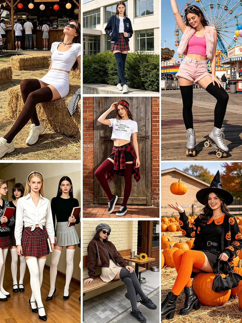 Moon Wood Women Thigh High Socks Extra Long Cotton Knit Warm Thick Tall Over the Knee Boot Stocking Leg Warmers Daily Cosplay
