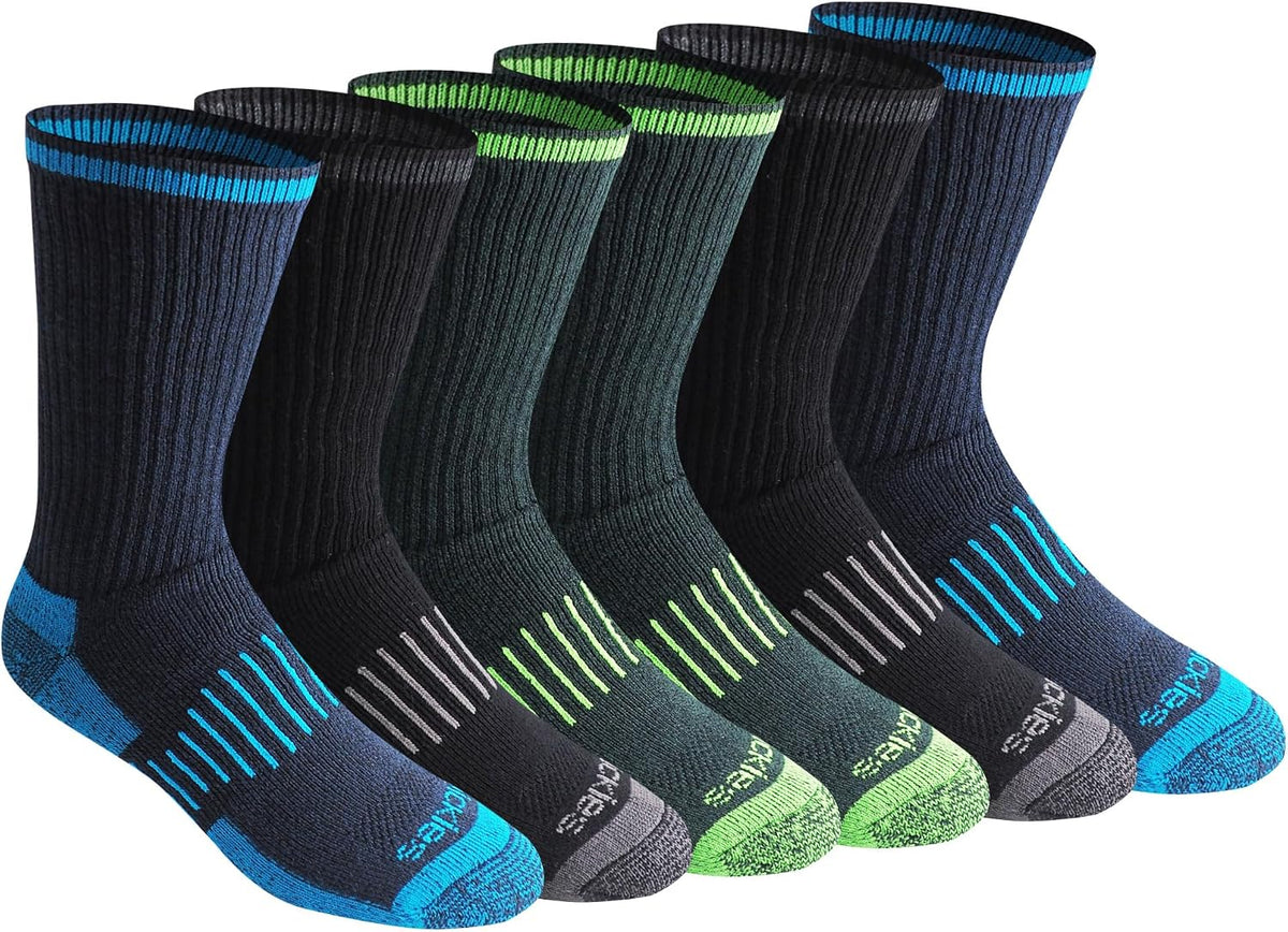Dickies Men's Dri-tech Original Moisture Control Crew Socks, Available in M-xxl (6, 12, 18 Pairs)