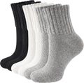 Niorasen Women's Thermal Socks, 3 Pairs, Cushioned Winter Crew Boot Socks
