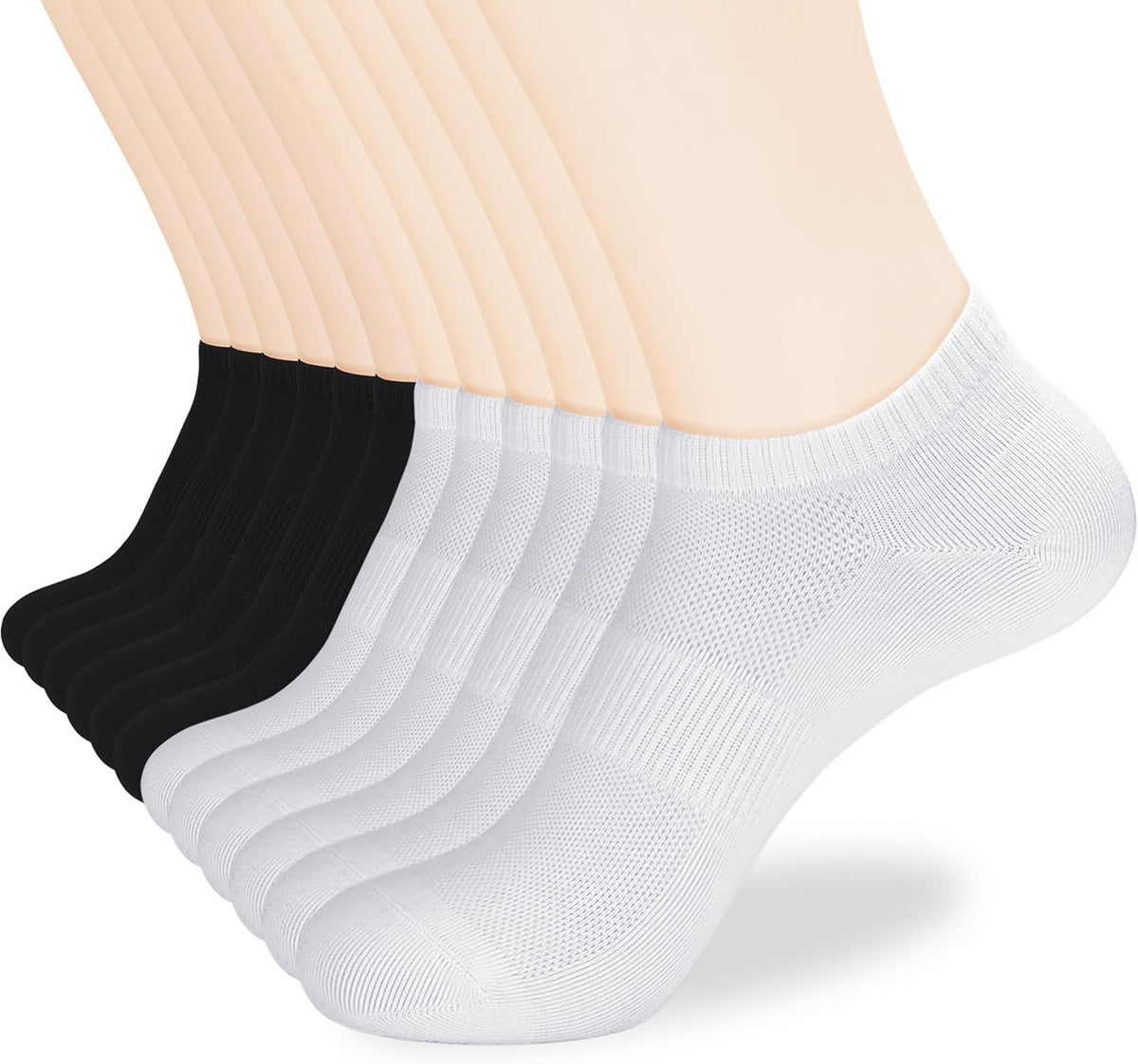 Corlap 12Pairs Womens Ankle Socks,Thin Low Cut No Show Lightweight Athletic