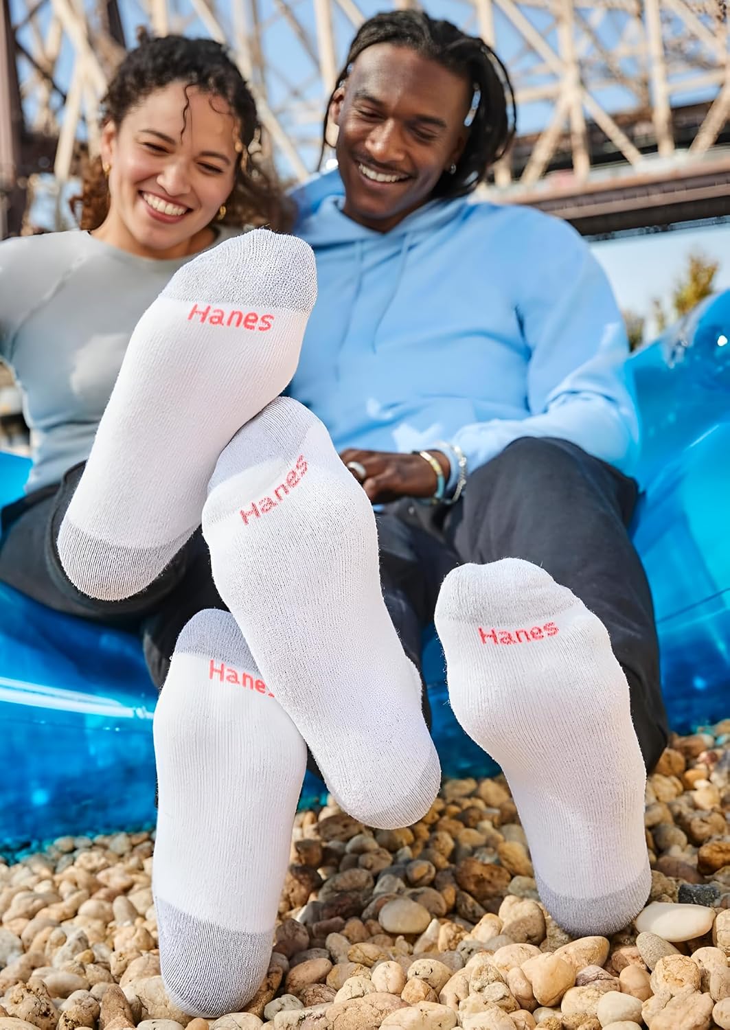 Hanes Women's Cushioned Athletic Ankle Socks (10-Pack)