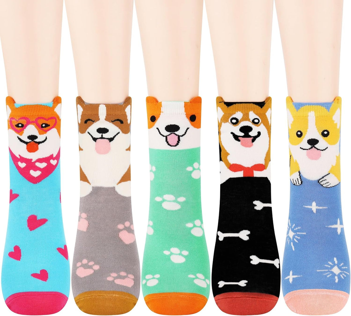 Jeasona Women’s Cute Cat Animal Socks Gifts for Women Wife Mom