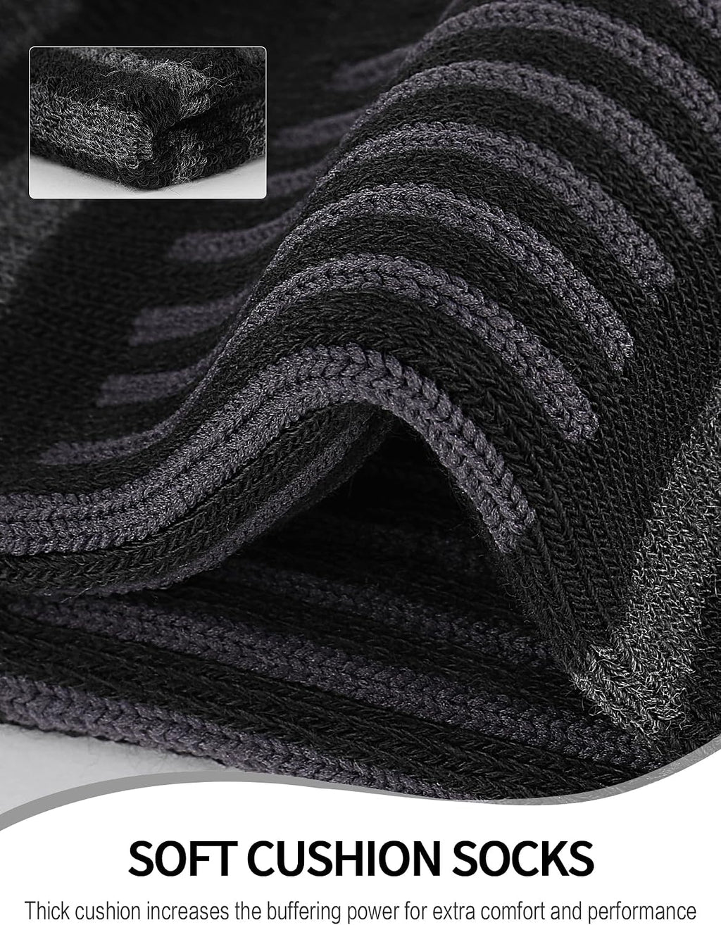 Airacker Athletic Quarter Socks with Cushion Running Ankle Socks for Men Women 6 Pairs