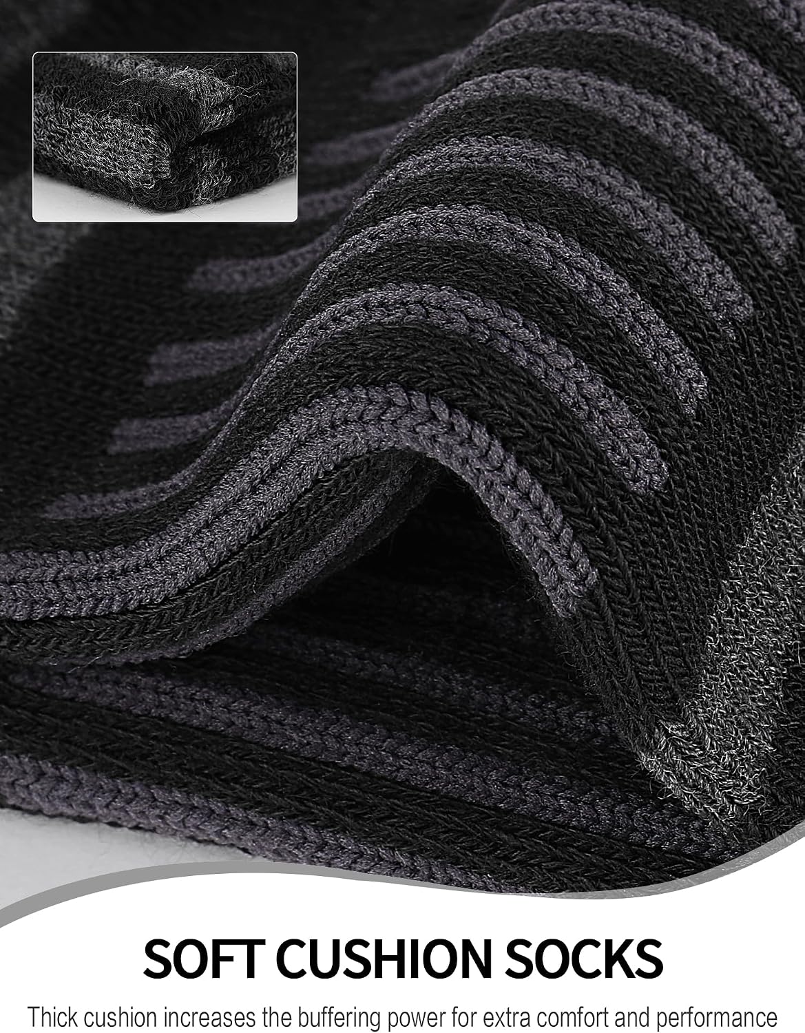 Airacker Athletic Quarter Socks with Cushion Running Ankle Socks for Men Women 6 Pairs