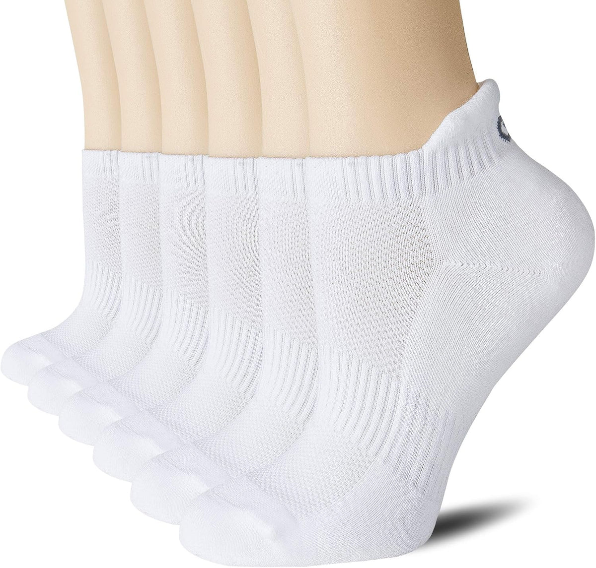 CS CELERSPORT 6 Pairs Ankle Athletic Running Socks Low Cut Sports Tab Socks for Men and Women