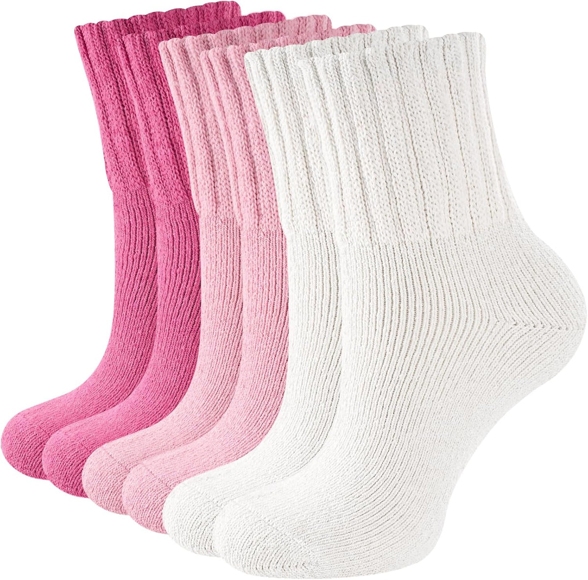 Niorasen Women's Thermal Socks, 3 Pairs, Cushioned Winter Crew Boot Socks